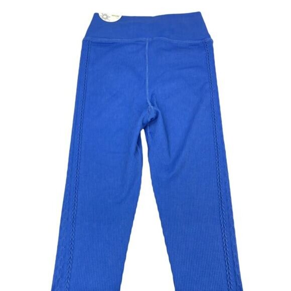 NWT OFFLINE By Aerie Hi-Rise Seamless Cable 7/8 Leggings Sz XS Blue - Picture 6 of 7
